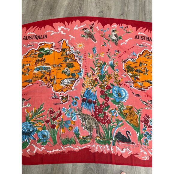 Australia Sarong XL Tourist map animals Ozar Featherdale Wildlife park - Picture 3 of 7